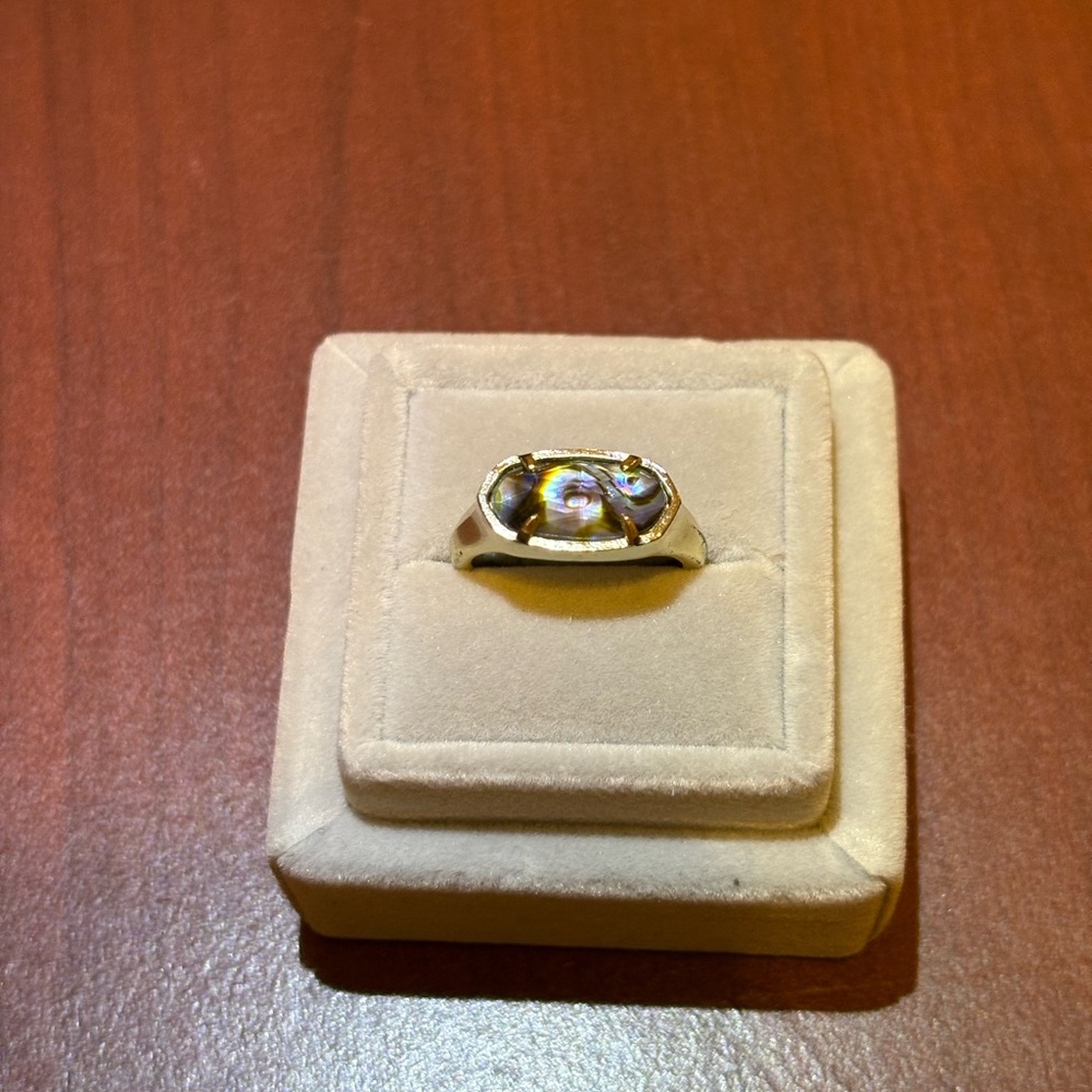 Kendra Scott Eli Ring Gold & Abalone Size 8